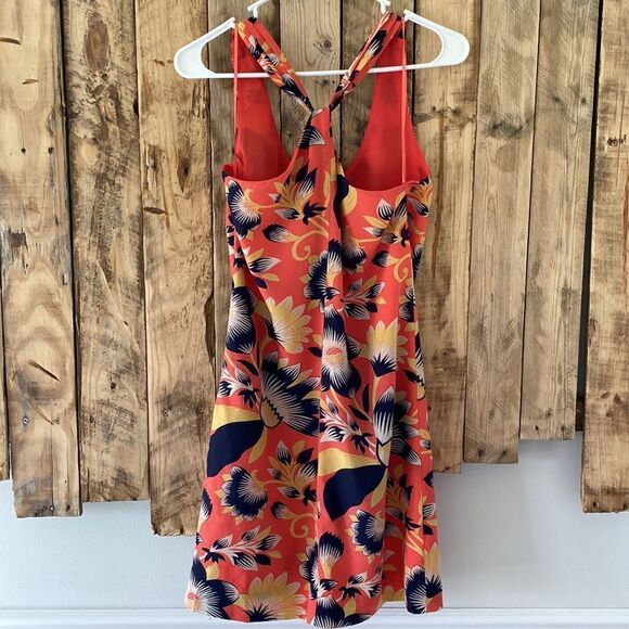 J. Crew Coral Floral Twist Back Sleeveless Silk Lightweight Dress‎ Size 00 - Picture 12 of 15
